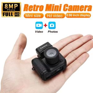 Y4000 HD 1080P Mini Keychain Camera With Flash Lamp Battery Dock Portable Video Recorder DV With Screen Kids Campus Retro Camera
