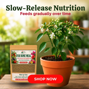 Fish Bone Meal All-Natural Soil Additive – Natural Phosphorus and Calcium for Flowering Fruiting Strong Roots Potted Plants and Home Gardening Slow-Release Plant Nutrition