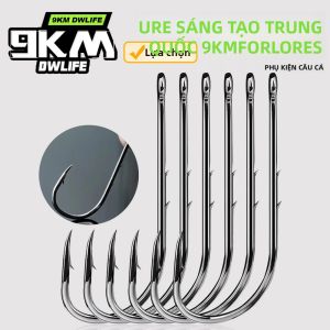 Bộ Móc Câu Cá Biển 9KM Baitholder Mồi Câu Có Ngạnh Kèm Móc Câu Dạng Mỏ Dùng Cho Câu Cá Chép Bằng Mồi Sống Jig Giun Làm Từ Thép Carbon Cao.