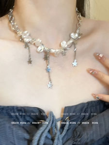 Love Baroque! Niche Design XINGX Tassel Pearl Necklace for Women Temperament Clavicle Chain New Arrival Necklace Summer