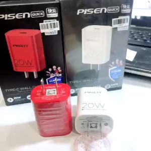 Cóc sạc nhanh PISEN Quick PD 20W - (TS-C135)- Màu đỏ Hàng chính hãng