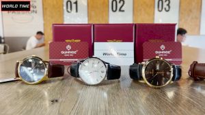 Đồng Hồ Nam Sunrise DM778SWA A day da Full hộp túi thẻ bảo hành hãng Sapphire chống xước chống nước