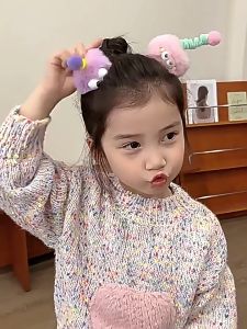 SK-C1067 Jepit Rambut Anak Fluffy Bulu Lembut Motif Boneka Lucu / Jepitan Rambut Wanita Aksesoris