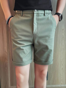 Quần Short Vest Nam Màu Trơn Mùa Hè Thời Trang Đơn Giản Năm Điểm Quần Dài Vừa Vặn Đa Năng Quần Dài Nam