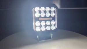 4Inch 16LEDs Work LED Headlight Light Auto Fog Light 48W LED Fog Light For Motorcycle Car Trucks UTV 12V 24V Amber Flash