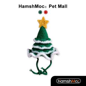 HamshMoc Cute Pet Santa Hat Soft Knit Dog Christmas Hat Pet Costume Hat Holiday Party Head Accessories Headdress For Puppy Kitten