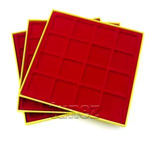 PCCB MINGT Premium Coin Display Tray 16/25/36 Grid Option Certification Boxes Round Coin Storage