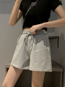 Quần Short Thể Thao Màu Xám Cho Nữ Mùa Hè Mỏng Rộng Rãi Chạy Bộ Quần Bó Ba Điểm Quần Bó Chữ a Mặc Ngoài Trời