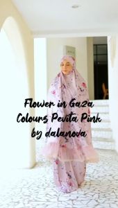 Mukena Flower In Gaza by Dalanova Dewasa Size Jumbo Mewah Mukena Renda Elegan Untuk Hantaran