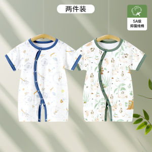 Pure Cotton Baby Romper Summer Thin Short Sleeve Sleepwear Baby Clothes Air Conditioning Suit Baby Boy Girl Summer Outfit