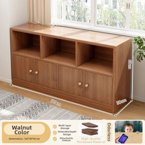 ZHUOHE | Multi-functional Wall-leaning Living Room Storage Cabinet Mid-century Style