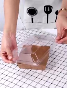 Dessert Box Tahan Panas Oven Mika Kotak Kue Persegi Putih Kraft | Kotak Makanan | Kemasan Kue | Kotak Kue | Kotak Sandwich | Kotak Hadiah | Kotak Burger Dessert Box Tahan Panas Oven Mika Kotak Mochi Box / Cake Case Paper Box Cookies Box Kotak Roti