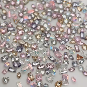 Bộ 50 Móng Tay Nghệ Thuật Làm Đá Zircon Trang Sức Khoan Flash Mini Mũi Nhọn Micro Zircon Trang Trí Móng Tay Dính Hỗn Hợp Làm Móng Tay Kim Cương