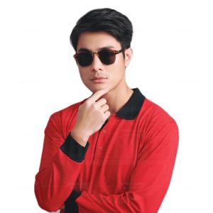 Cotton Jaminan Harga Termurah T-shirts Berkolar Lengan Panjang ada kocek Baju Kerja Long Sleeve Polo