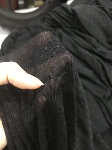vải thun lưới đen mềm mịn co dãn 4 chiều _( khổ 1m5) may đầm váy áo phối kiểu vv