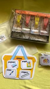 Busy Page Belanja Pretend Play Shopping Kasir Lengkap dengan Kartu Mainan Peran Edukatif