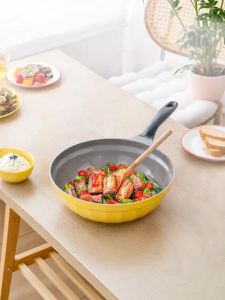 BUYDEEM | Ceramic Non-stick Flat Bottom Wok 32cm