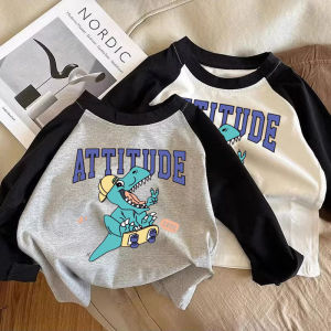 100% Pure Cotton Long Sleeve T-Shirt for Children Cartoon Winnie the Pooh Color Block Base Shirt for Baby Boys Girls Spring Autumn Wear
