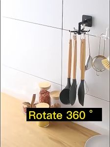Gantungan Spatula 6 Kait & Alat Masak Putar 360 Derajat