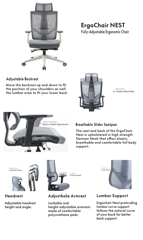 Autonomous Ergochair Sew Ergo Chair OBIS Ergo Chair Pro V1 UDESK