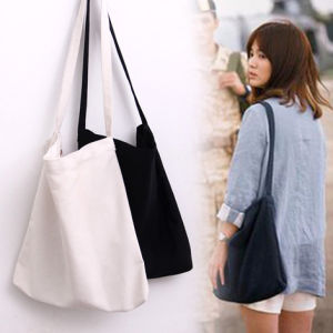 ผ้าใบกระเป๋ากันแดดศิลปะกระเป๋าเป้สะพายหลังไหล่เดี่ยวสําหรับผู้หญิงสไตล์ INS ที่เรียบง่าย ULZZANG กระเป๋าหนังสือนักเรียนพร้อมการปรับแต่งโลโก้