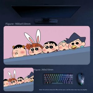 Potdemiel | Crayon Shin-chan Animation Tấm Lót Chuột Bằng Da Cỡ Lớn Bàn Phím Chống Trượt Phụ Kiện Văn Phòng Có Giá Trị Cao