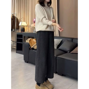 High-quality New Design Fashionable Casual Warmth Straight Wool Trousers