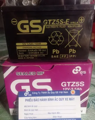 Ắc Quy GS 12V 3.5AH/10HRBình ắc quy dùng cho xe máy : wave aAri blade Vison cũexciter 150..v.v..