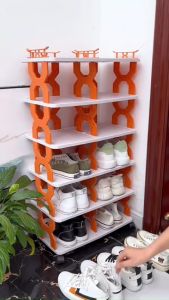 Combo 2 Kệ Dày Dép Nhựa Cứng có bánh xe di chuyển Kệ Giày Dép 5-6 Tầng để được 10 -12 đôi dễ dàng lắp ráp – Aplus