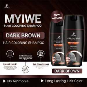 My Iwe Hair Coloring Shampoo Penghilang Uban Dark Brown 150 Ml