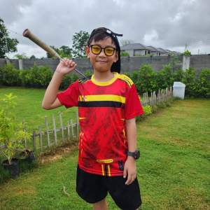 รุ่น AB-999 🔺เสื้อกีฬาเด็กเนื้อผ้าดีเกรดพรีเมียมใส่ได้ทั้งเด็กชาย/หญิง