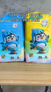 【B1T2 Free Wipes 160pcs】Surp Luck Baby 50 PCS Pull-Up Pants Quick-Dry 500ml Hypoallergenic Diaper Tapes