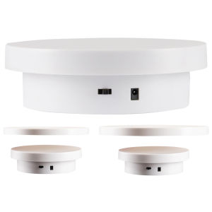 【HOSPORT】จอแสดงผลแบบหมุนเครื่องยนต์ขาตั้งไฟฟ้าแผ่นเสียง 360 องศาหมุนจอแสดงผลเครื่องประดับสำหรับผลิตภัณฑ์ถ่ายภาพ【1-3 วันจัดส่ง】