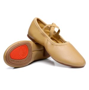 Jazz High Quality Jazz Dance Shoes Tan Black Antiskid Sole Adults Dance Sneakers For Girls Women