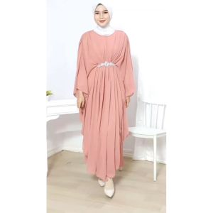 Alaina Kaftan Busui Jumbo Aksesoris Swarovski Rangkai Fashion Muslim