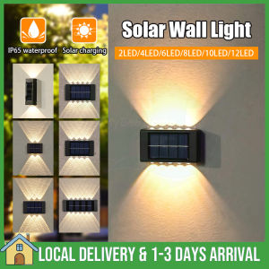 Solar Wall Lamp Outdoor Waterproof Solar Lights Motion Sensor Lighting Indoor Garden Yard Wall Pintu Lampu Night Light Sunlight Light