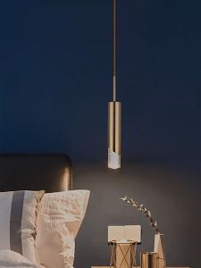 【After-sales service guarantee】 International logistics LED bedroom bedside chandelier Simple bedroom dining room lamp staircase long line bar small chandelier