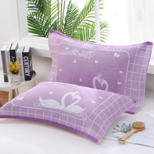 Thickened Cotton Pillowcase Soft Absorbent Three-Layer Cloth Single Person Use Bedding Accessories European Style Simple Design