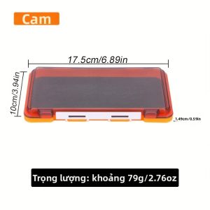 Hộp Đựng Đồ Câu Cá Chống Thấm Nước Bằng Chất Liệu EVA Chống Rò Rỉ Có Ngăn Đựng Mồi Câu Và Móc Câu Dành Cho Phụ Kiện Câu Cá Ruồi.