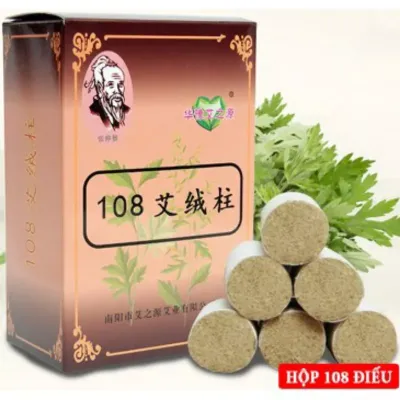 Hộp 108 viên ngải đoạn nhang ngải cứu Tuệ Hải Đường hương nhung ngải cứu