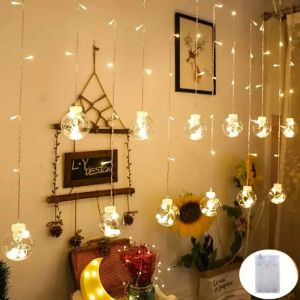 1PC 12 Ball Wishing Ball Battery Box String Light Battery Powered Excluding Battery Used for Party Bedroom Courtyard Decora