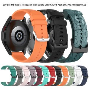 20MM 22MM Dây Đeo Đồng Hồ Silicon Cho SUUNTO Vertical 9 5 Peak DLC/PRO 3 Thể Dục Thể Thao Thay Thế Dây Đeo Đồng Hồ Với Khóa Kim Loại