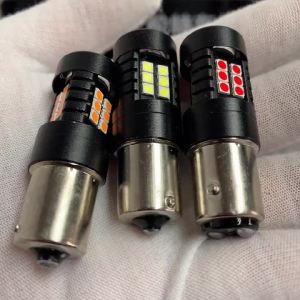 2 Chiếc P21W LED Xe Ô Tô Đèn Tín Hiệu 1156 BA15S 1157 BAY15D Đa Năng Phanh Nhan Ngược Ánh Sáng 12V Độ Sáng Cao 4W