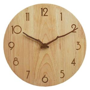 Nordic Style Solid Wood Wall Clock Silent Decorative Bedroom Living Room Home Use Luxury Creative Personalized No Drilling Required