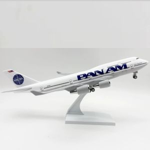 Mô Hình Máy Bay B747 Bằng Nhựa Đúc 30cm Hãng Hàng Không Pan Am Có Bánh Đáp Hoạt Động Đồ Chơi Trưng Bày Dành Cho Độ Tuổi 14+
