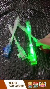 Mainan Laser Jari senar Isi 3 - Mainan finger Light - Laser Jari LED - Mainan Cincin Laser LED