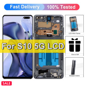 sinmaytai | TFT S10 5G Screen Replacement For Samsung Galaxy S10 5G LCD Display G977U SM-G977B Touch Digitizer S10 5G with Frame