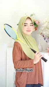 Hijab Sport Aulia Jersey Premium Kerudung SPORTY PET LOGO AKRILIK AULIA MENUTUP DADA INSTAN