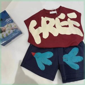 Summer Outfit for Boys Toddler Boys Sleeveless T-shirt And Shorts Two-Piece Set Casual Comfortable Clothing for Kids