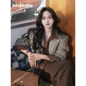 xocoboho | Fashion High-end Gray-green Blazer